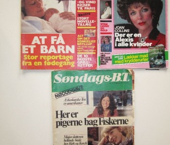 3 Søndags BT, nr. 7 1977, nr. 30 1981, nr 36 1986